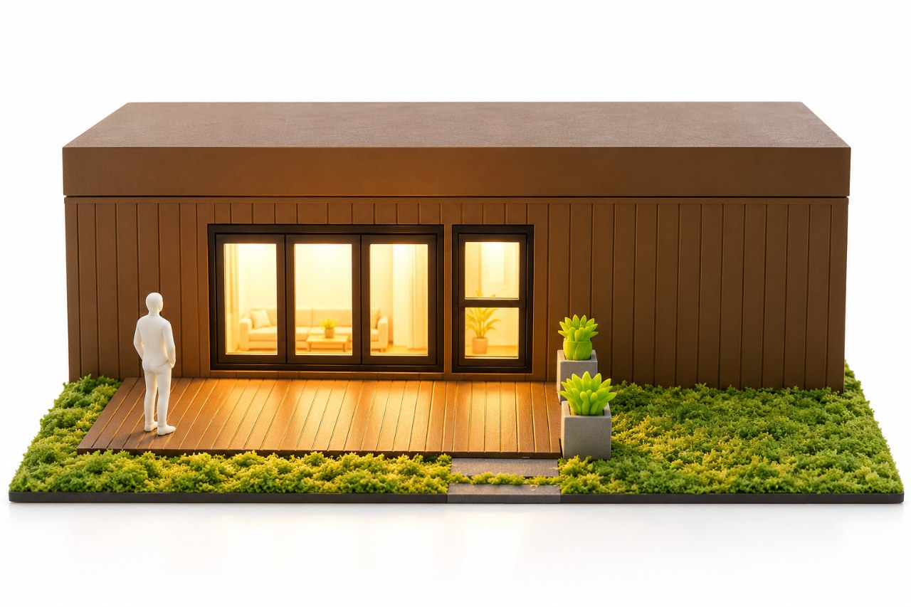 Illuminated house model